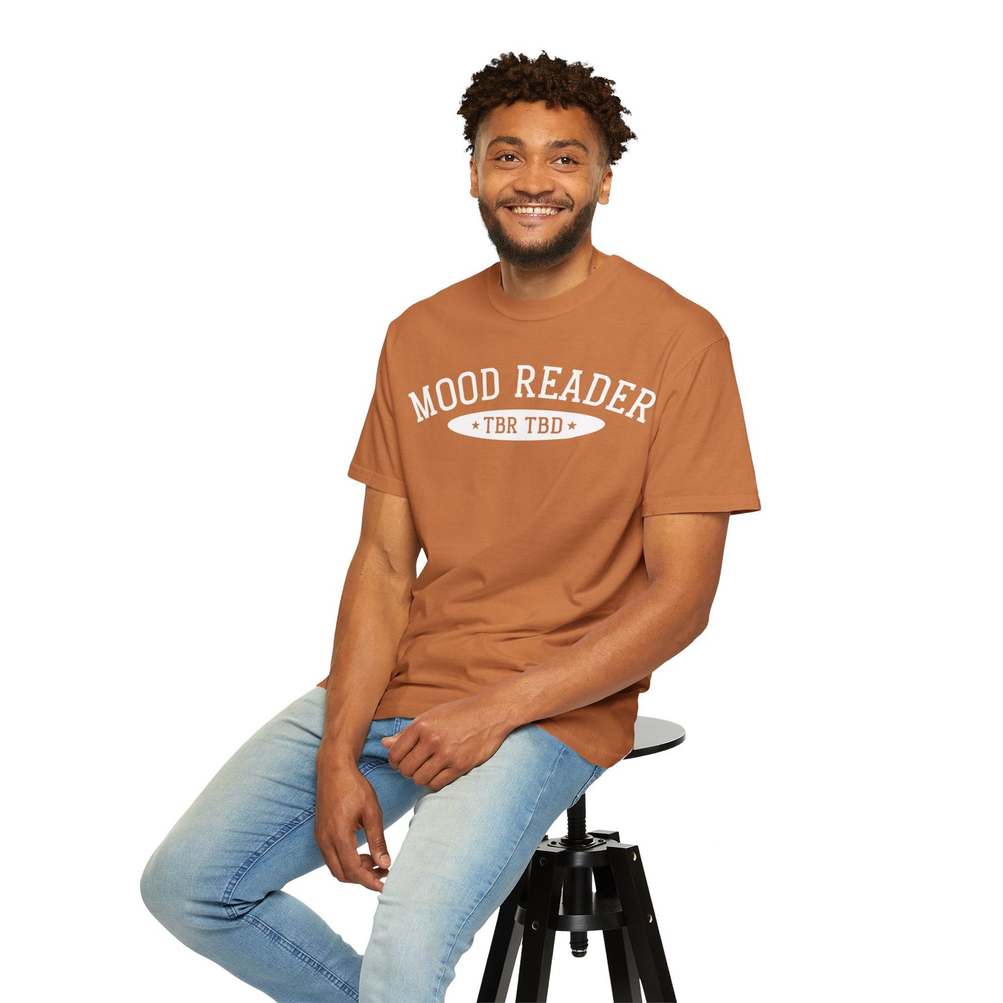 Mood Reader | TBR TBD Comfort Color T-shirt | Bookish Merch to Support the Book to Screen Club